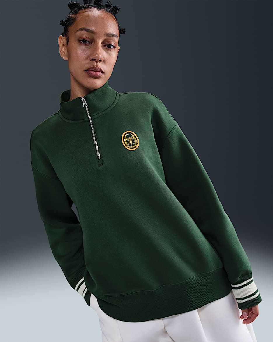 ナイキ Nike 【 Nsw Phoenix Fleece Oversized Long Quarter-Zip Women's 】 レディース Nike Sportswear Phoenix Fleece Women's Oversized 1/4-Zip